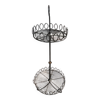 Two-storey wrought iron fruit basket