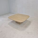 Italian coffee table in travertine 1980's