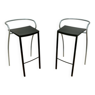Pair of designer bar/kitchen stools "Rio", PASCAL MOURGUE for ARTELANO