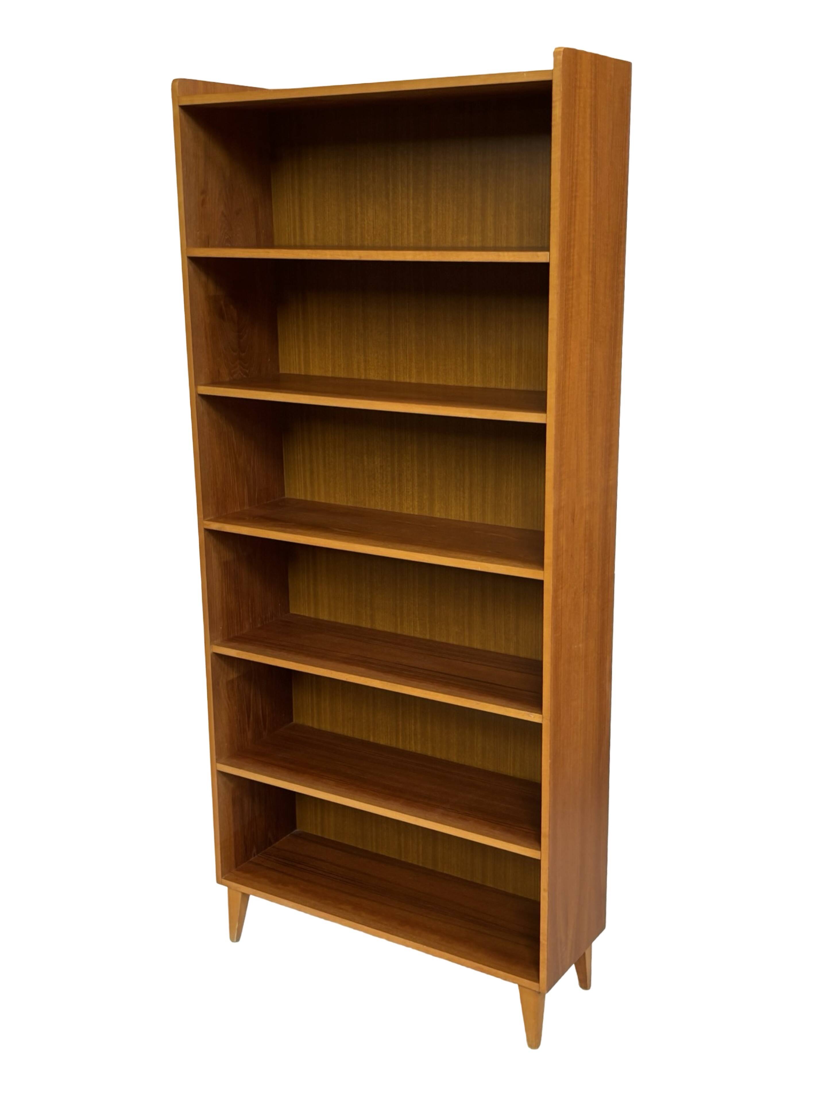 Large vintage teak bookcase, Danish design, 1960s