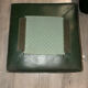 Vintage Green Bottle Leather Pouffe Footstool – 70s/80s