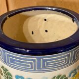 Enamelled ceramic umbrella stand