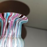 Clichy candle holder marbled blue rose white