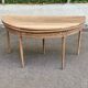 Louis XVI console dining table, extendable, renovated walnut from the 18th century.