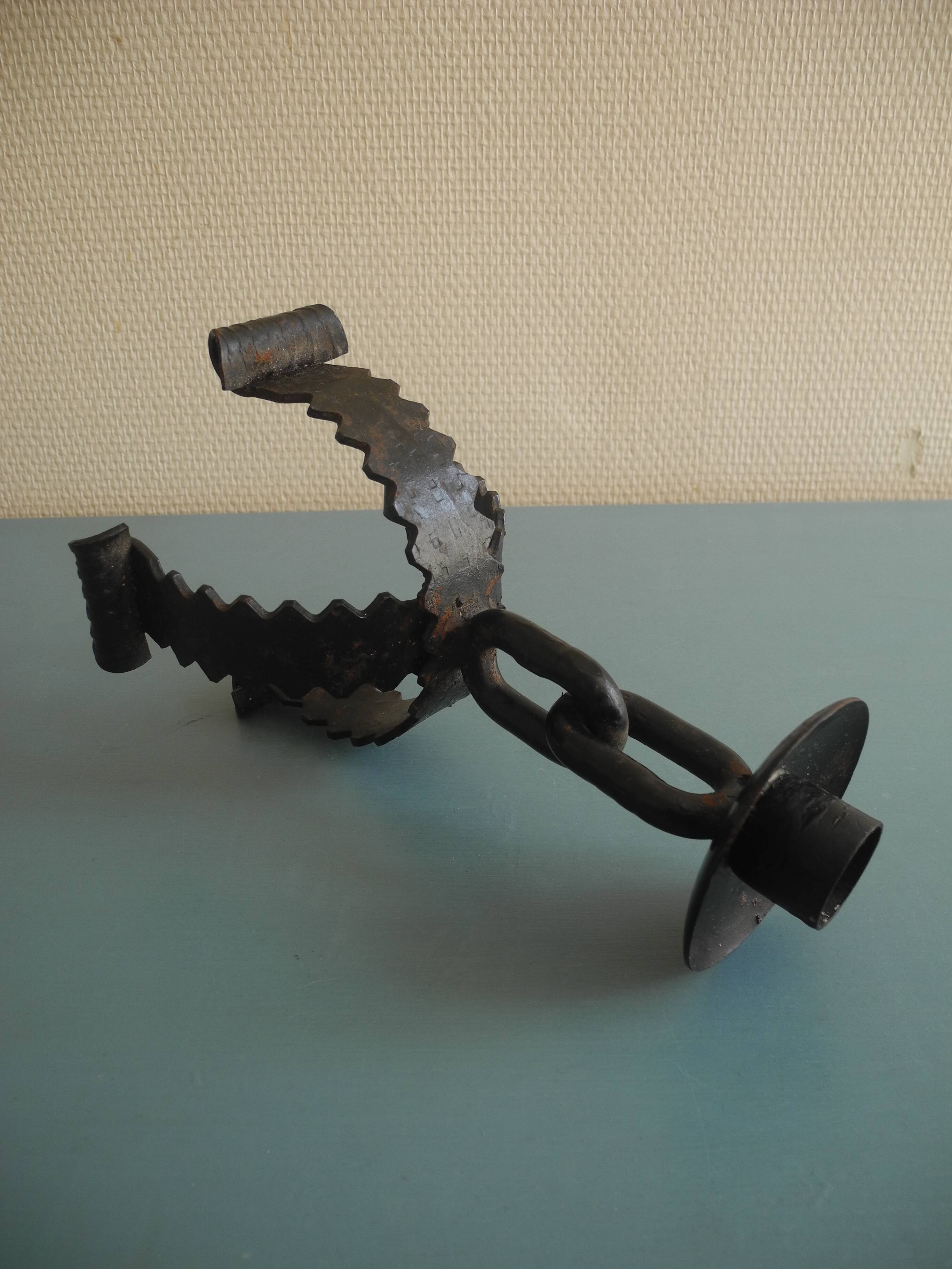 brutalist chandelier vintage decor brutalist candlestick