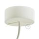 Smooth white opaline pendant lamp comes with a new cable and new brass socket
