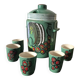 pot + enamelled ceramic sangria glasses