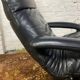 Jori black leather relax armchair from the 80s