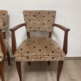 Pair of armchairs bridge in teak circa 1970 vintage
