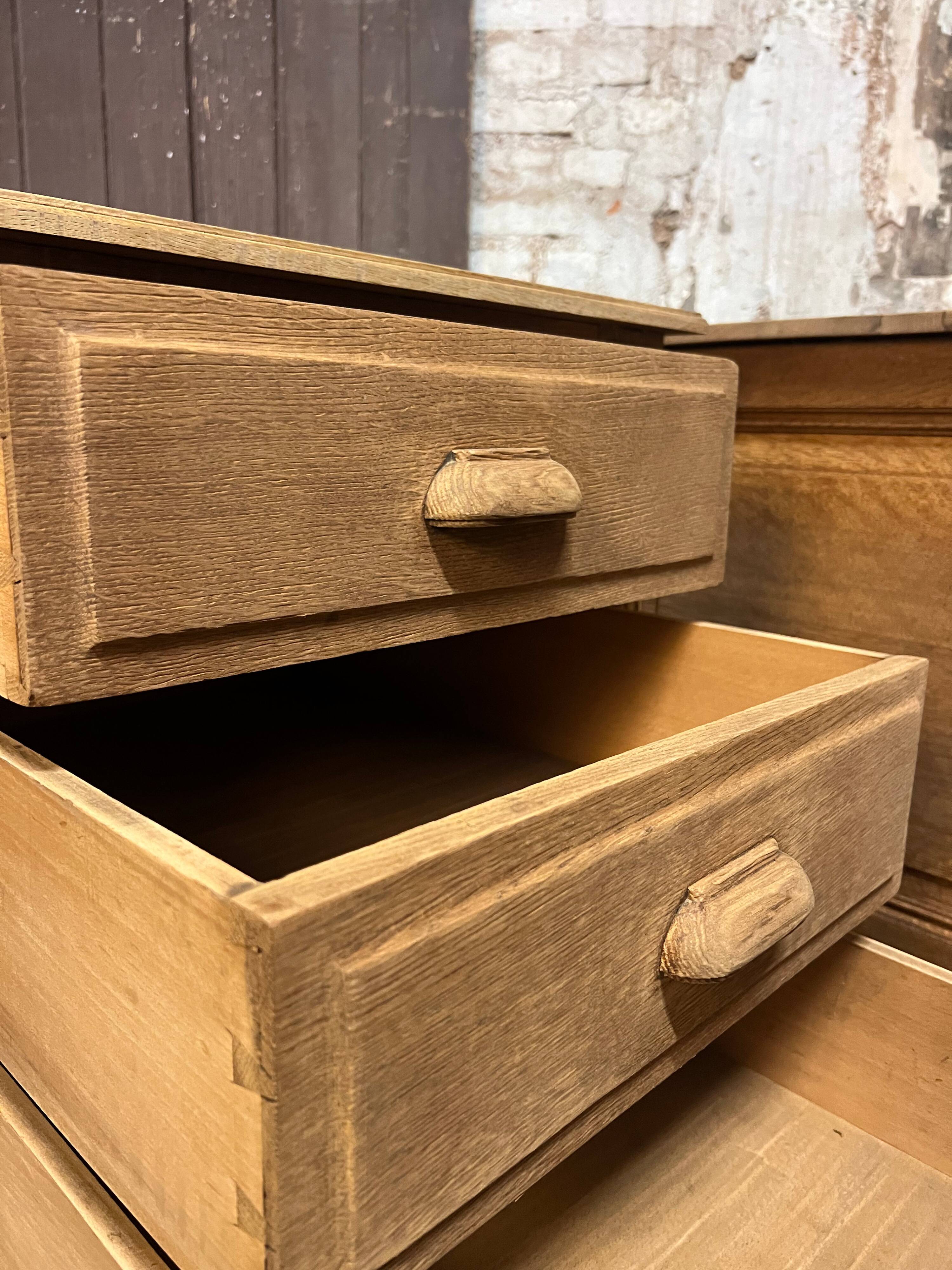 Raw oak drawer furniture