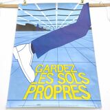 Vintage poster INRS 1988 graphics Metzger