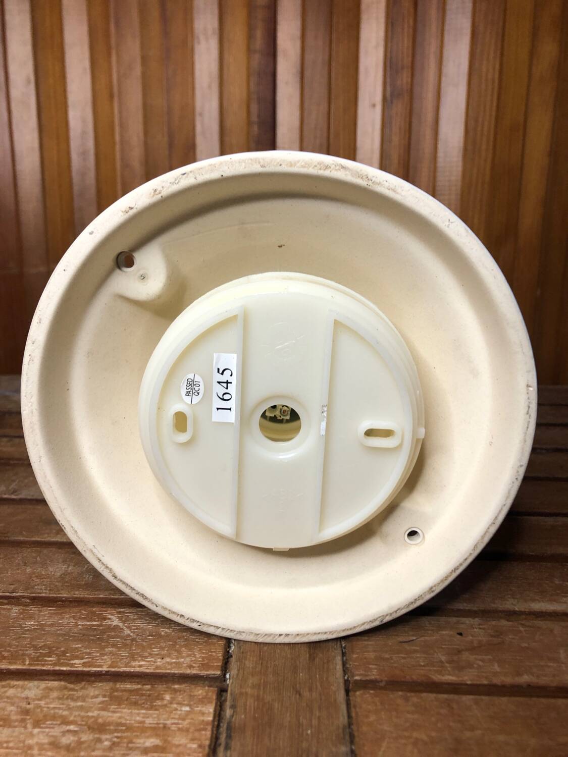 Old White Opaline Wall Lamp + Vintage Ceramic Support