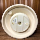 Old White Opaline Wall Lamp + Vintage Ceramic Support