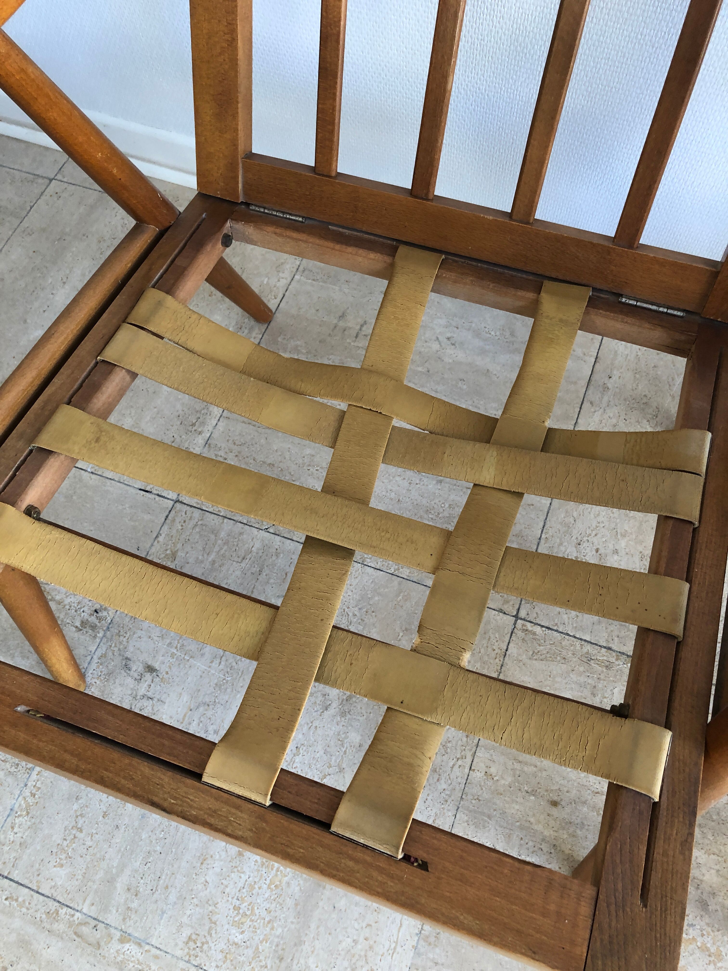 Pair armchairs compass feet, 1960