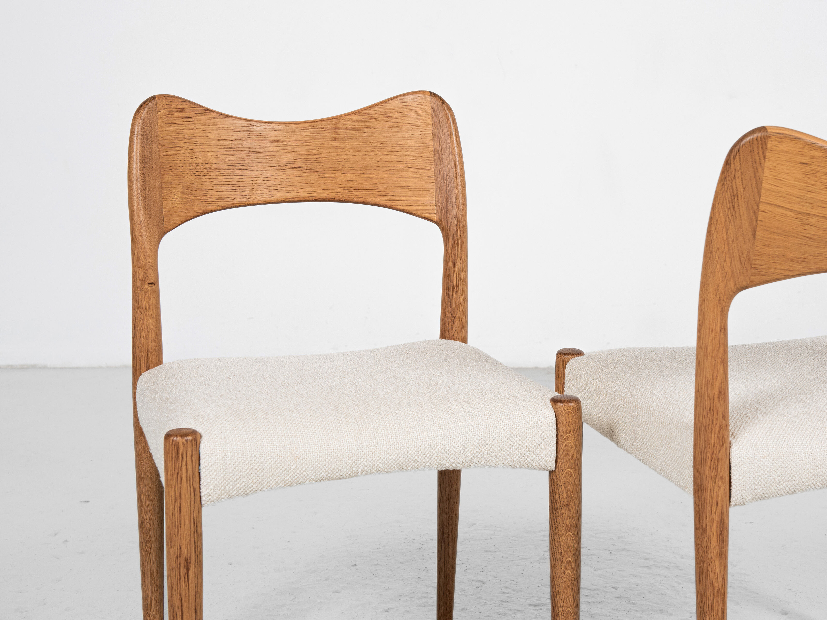 4 dining chairs in oak by Arne Hovmand Olsen for Mogens Kold 1960s