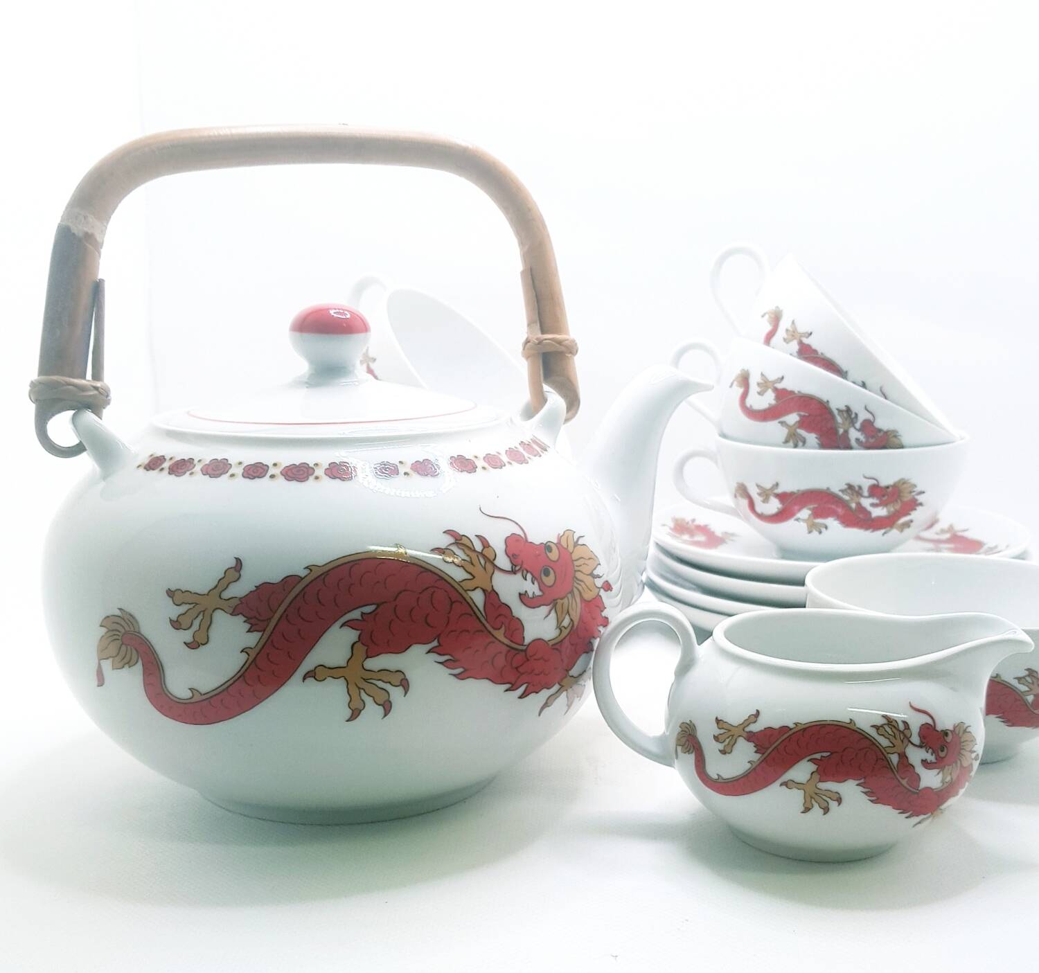 Théière dragon en porcelaine bavaroise