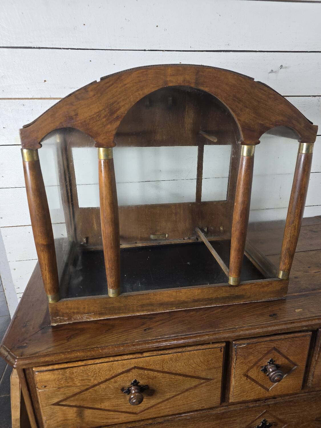 Empire style mahogany birdcage