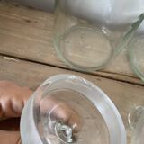 Set of 2 large glass jars