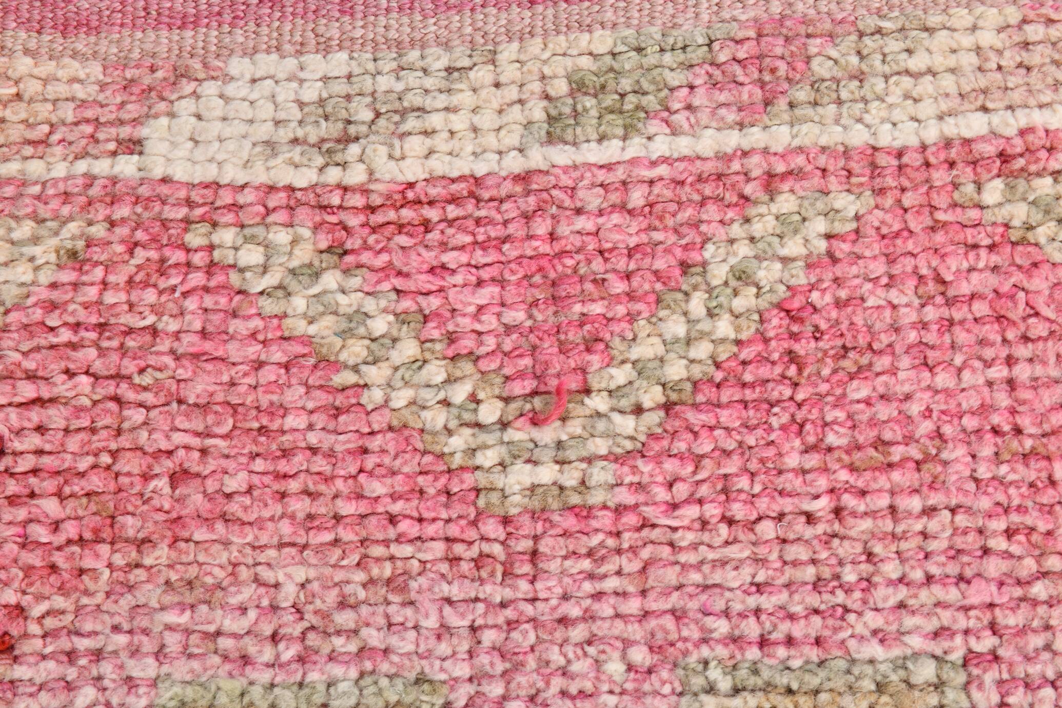 2x10 Pink & Green Tribal Vintage Runner Rug, 70x309Cm