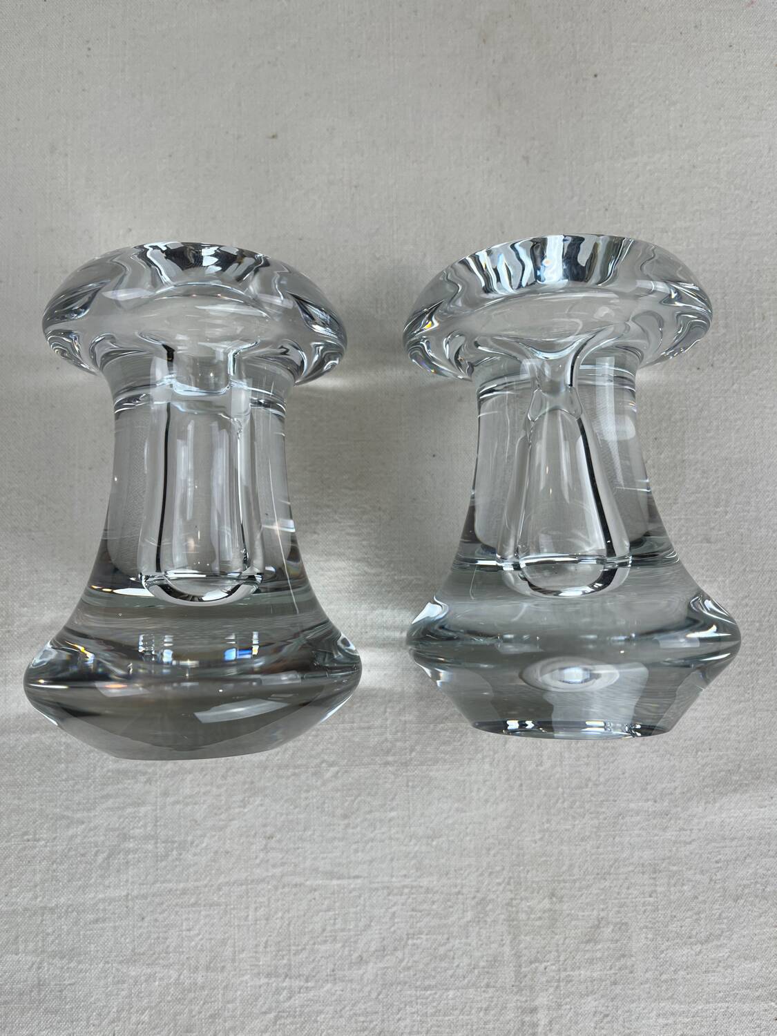 Set of 70s design candlesticks