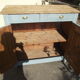Parisian buffet in solid fir mid 20th painted bluish gray