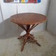 Rattan and braided chestnut table