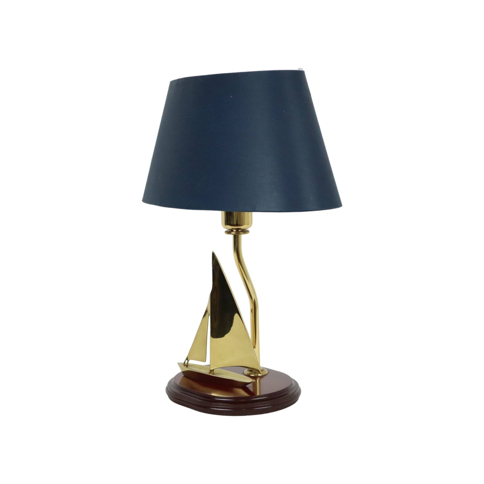 Brass Sailboat Table Lamp Maritime Lamp Hollywood Regency