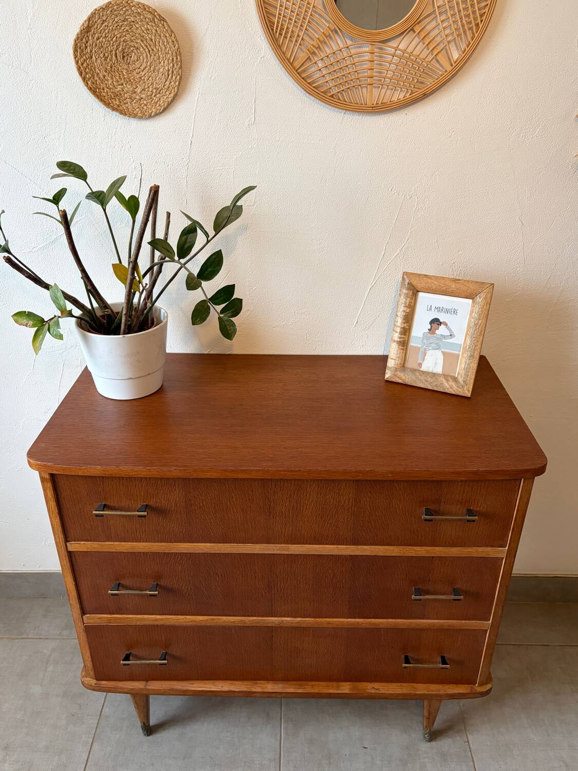 Vintage chest of drawers from the 1950s.