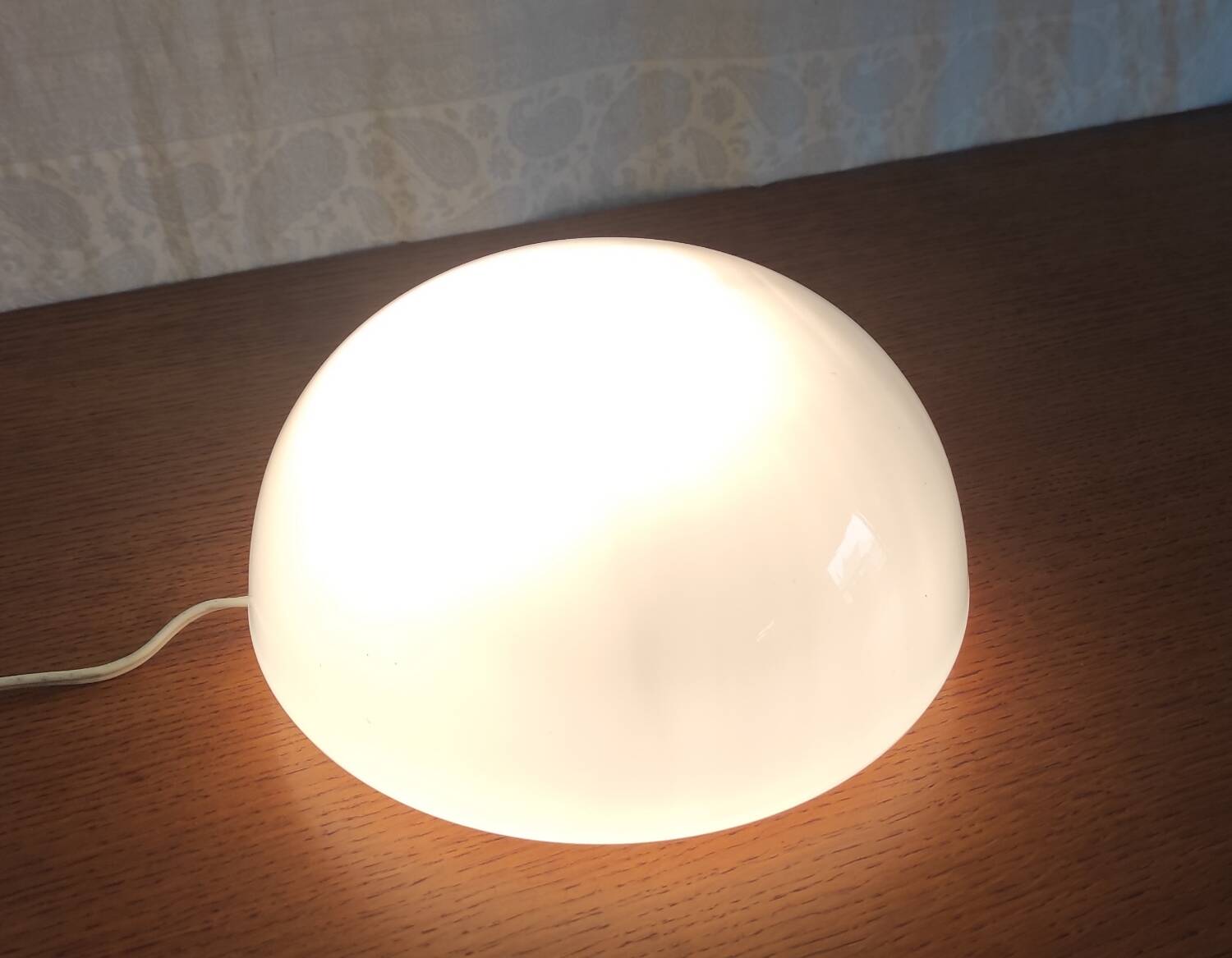 Opaline globe wall light 20 cm - 50s/60s