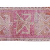 Vintage Turkish rug from Oushak, handwoven 85x266 cm