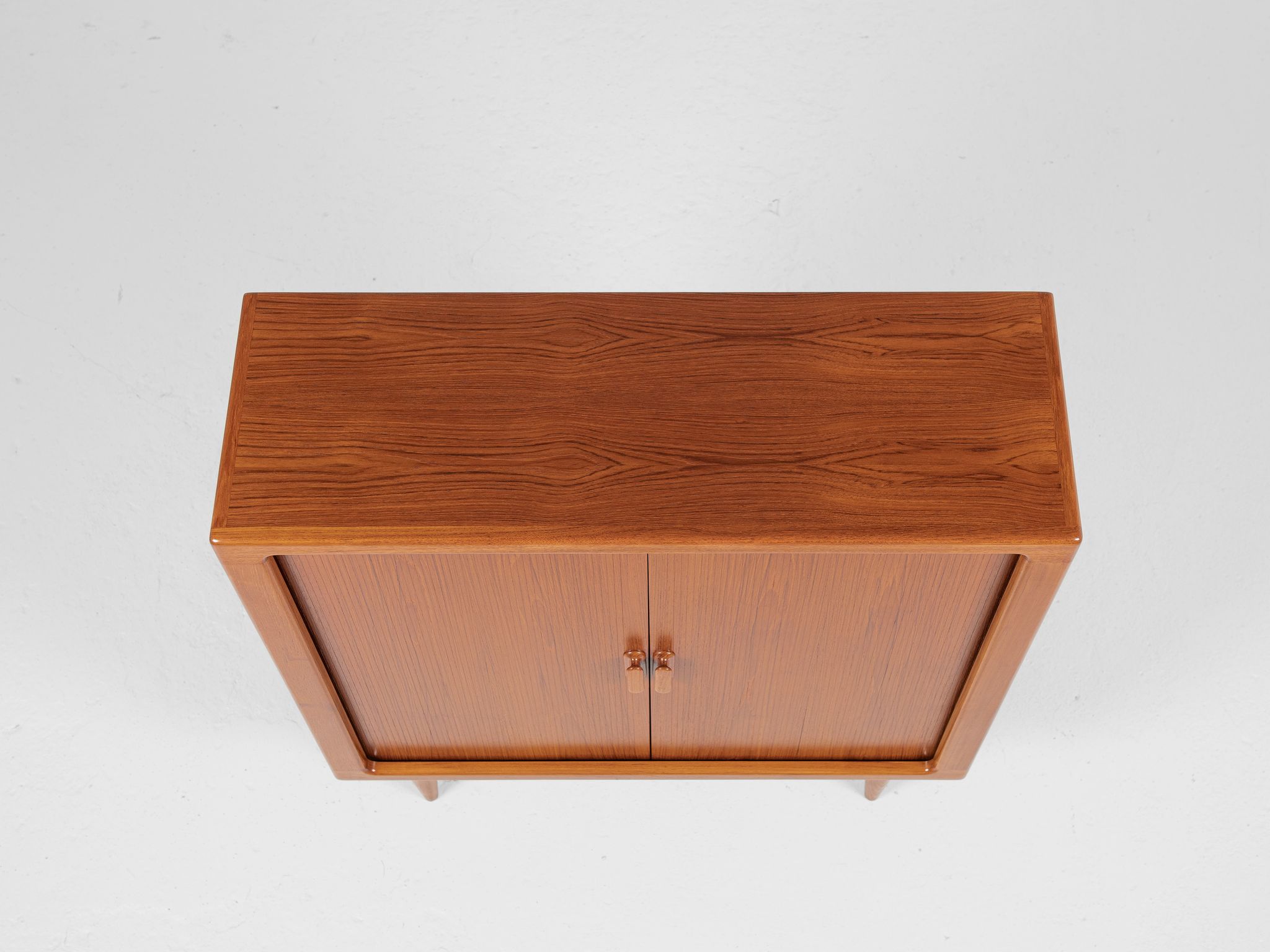 Midcentury Danish cabinet in teak with tambour doors by Dyrlund 1960s