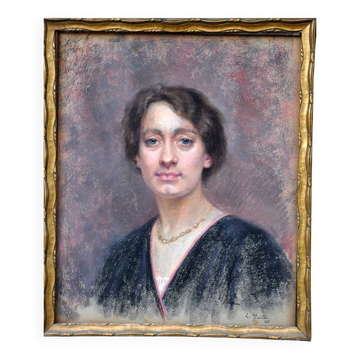 Pastel signé Laura Muntz 1909