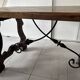 wood and iron table