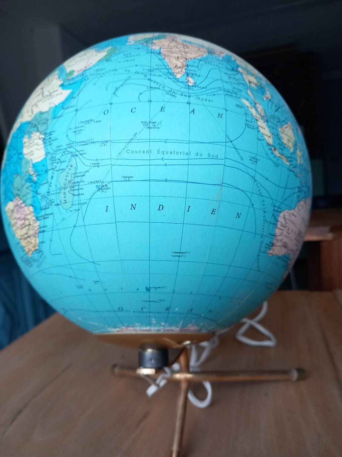 Vintage illuminated globe