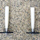 Set of two mid-century appliques in satin glass, crystal and chromed brass