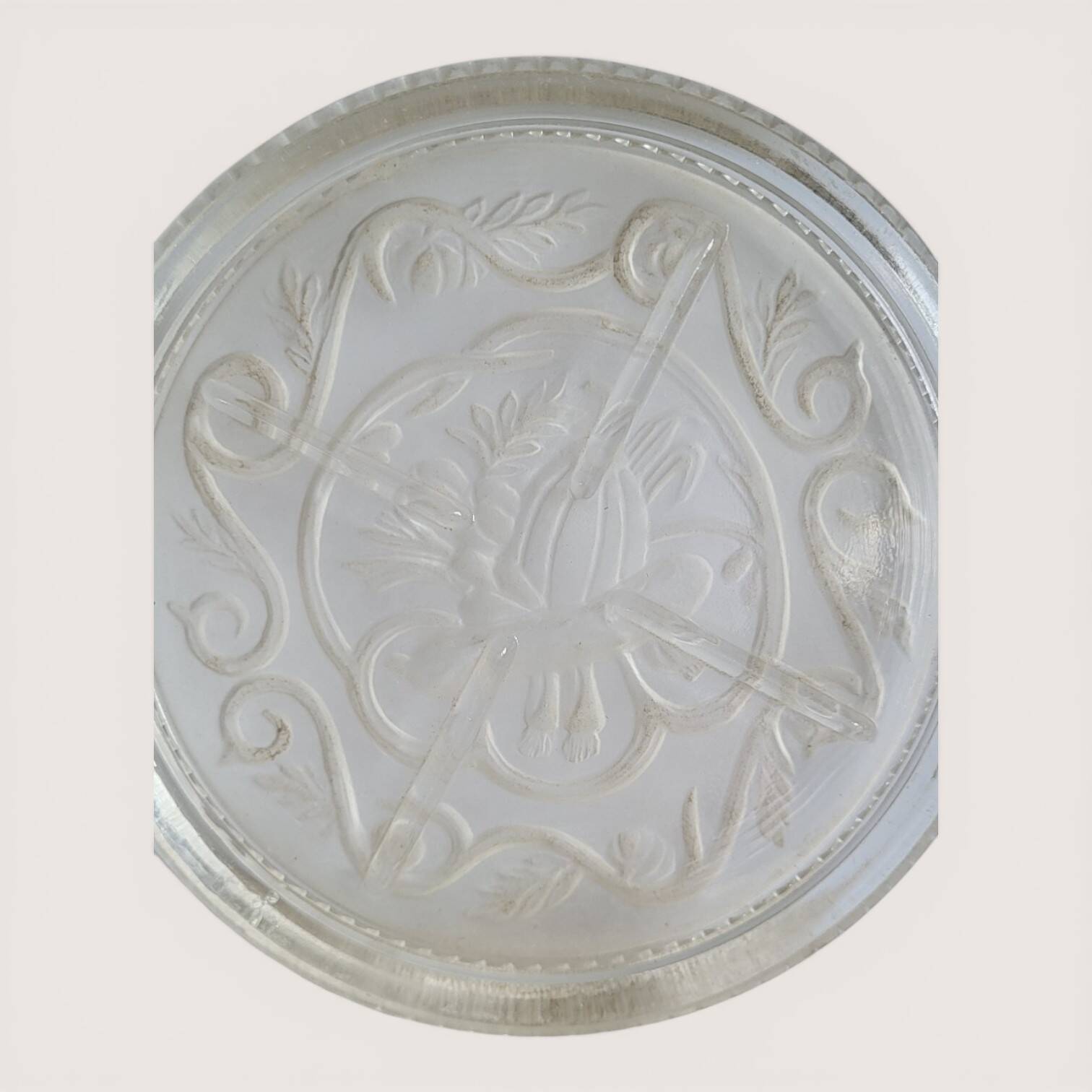 Art Nouveau glass coaster