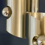 Designer Silver Lamp with Four Silver-Top Bulbs