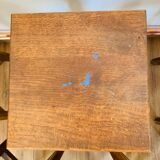 Set of 6 brutalist oak stools
