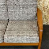 60s 70s teak sofa 2 seater couch J. Kristensen Danish Denmark Design 60s 70s