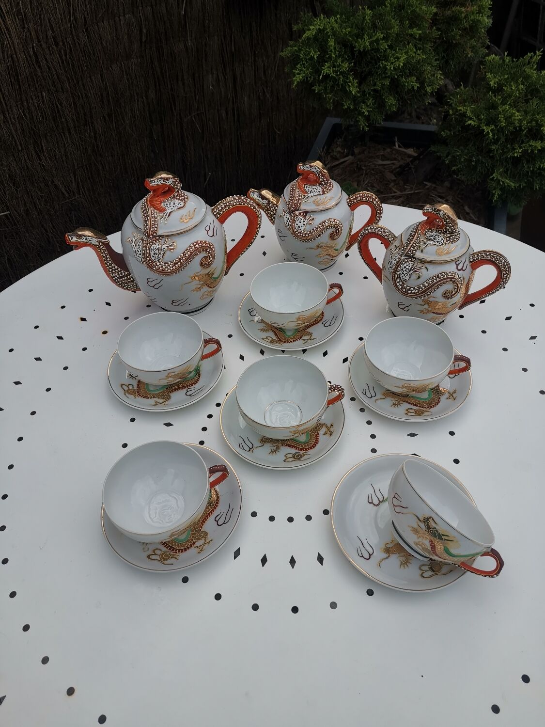 Théière En Fonte, Motif De Dragon D'or 300 Ml Sans Revêtement