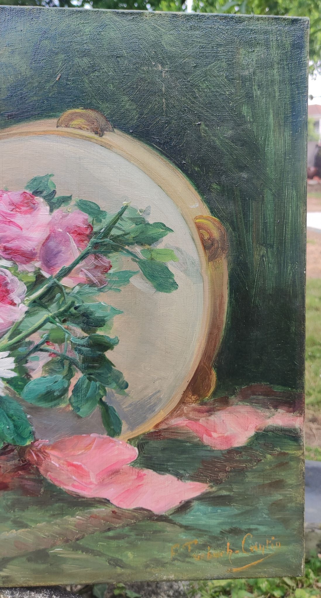Old oil painting still life F.Trarbach Cantin