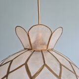 Suspension vintage en nacre de capiz, années 70