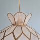 Vintage capiz mother-of-pearl pendant light, 1970s