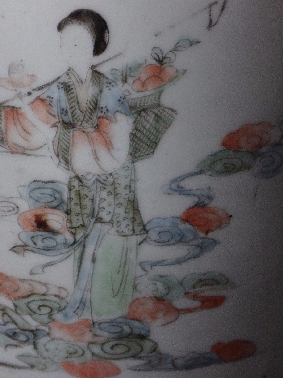 Chinese porcelain vase 43cm Qing women porcelain China XIX