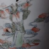 Vase Chinois porcelaine 43cm Qing femmes porcelaine Chine XIX