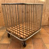 Vintage metal industrial trolley