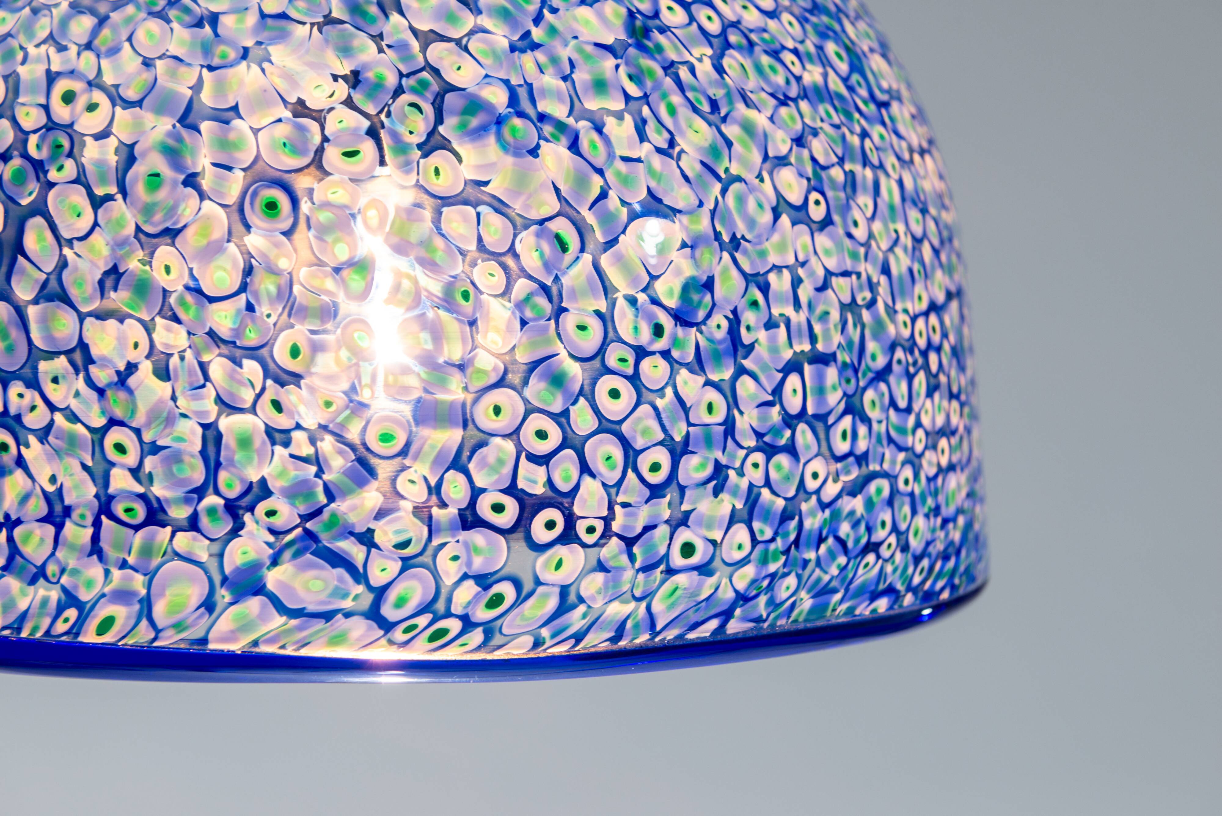 Gae Aulenti ‘‘Neverrino’’ pendant by Vistosi, Italy, 1970s