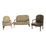 Canapé et deux fauteuils de style Louis XVI