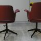 Set of 2 vintage swivel chairs in vinyl, 1960s