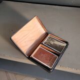 Vintage card game box FFB in genuine leather